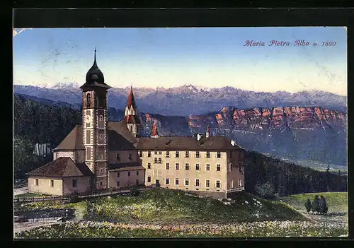 AK Maria Pietra Alba, Ortsansicht mit Kloster