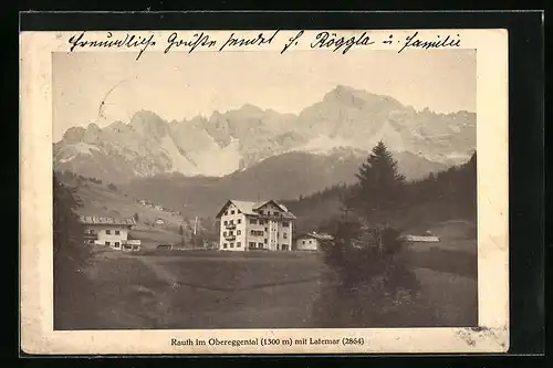 AK Rauth i. Obereggental, Ortsansicht mit Latemar