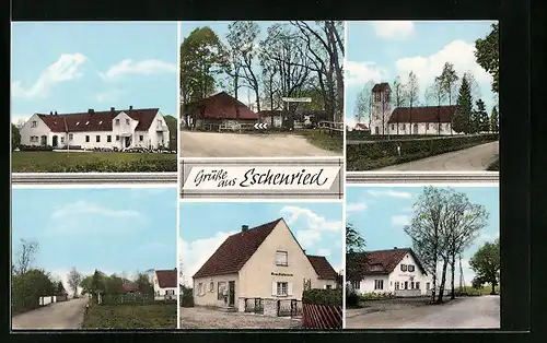 AK Eschenried, Gasthaus Eschenhof, Gasthaus Kreuzhof, Gemischtwarenladen