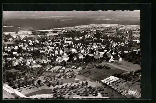 AK Pfalzgrafenweiler bei Freudenstadt, Ortsansicht aus der Vogelschau