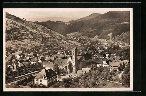 AK Alpirsbach /Schwarzwald, Ortsansicht aus der Vogelschau