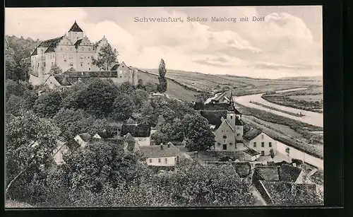 AK Schweinfurt, Schloss Mainberg mit Dorf