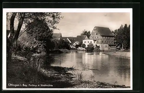 AK Öttingen i. Bay., Partie an der Stadtmühle