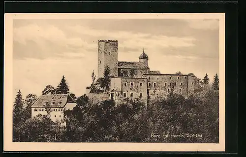 AK Falkenstein, Burgansicht von Süd-Ost