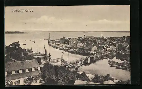 AK Eckernförde, Gesamtansicht aus der Vogelschau