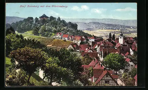 AK Dorf Rotemberg, Teilansicht mit dem Württemberg