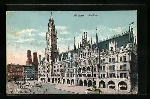 AK München, Partie mit dem Rathaus