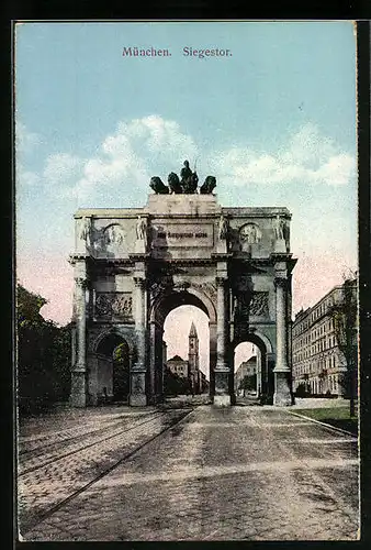 AK München, Blick zum Siegestor