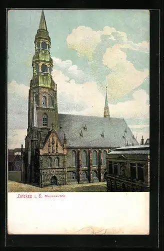 AK Zwickau i. S., Ansicht der Marienkirche