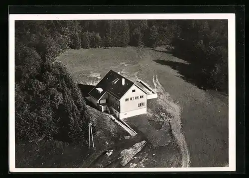 AK Schopfloch, Harpprecht-Haus vom Flugzeug aus