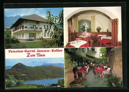 AK Kaltern, Jausen-Keller-Café Zum Turm