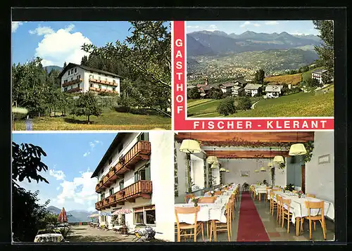 AK Klerant b. Brixen, Gasthof Fischer mit Speisesaal