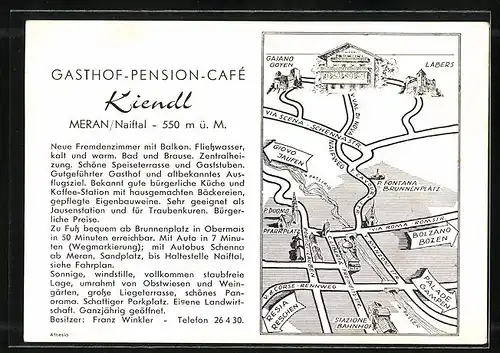 AK Meran i. Naiftal, Pension-Restaurant Kiendl im Grünen