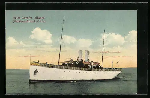 AK Salon-Dampfer Silvana der H.-A.-Linie auf hoher See