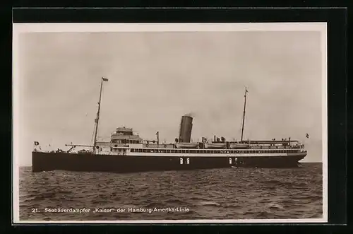AK Seebäderdampfer Kaiser H.-A.-Linie auf Backbord
