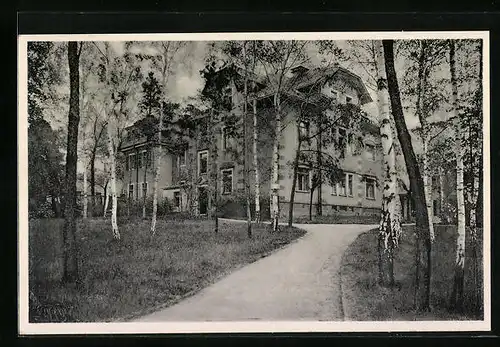 AK Coswig, Heilstätte Lindenhof mit Badehaus