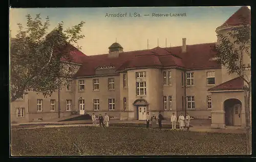 AK Arnsdorf i. Sa., Blick zum Reserve-Lazarett