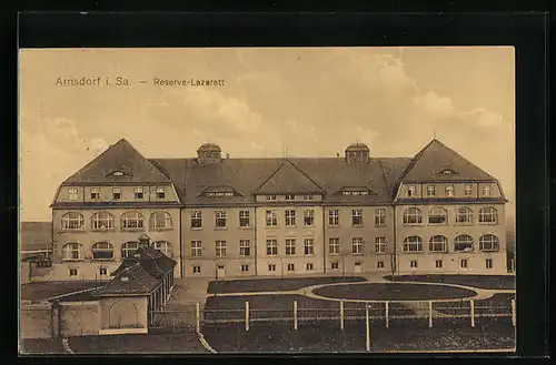 AK Arnsdorf i. Sa., Blick zum Reserve-Lazarett