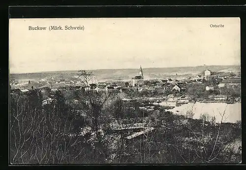 AK Buckow /Märk. Schweiz, Ortsansicht von der Ostseite