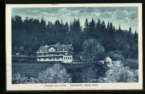 AK Rabenstein /Bayer. Wald, Pension Zur Linde