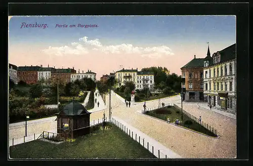 AK Flensburg, Partie am Burgplatz