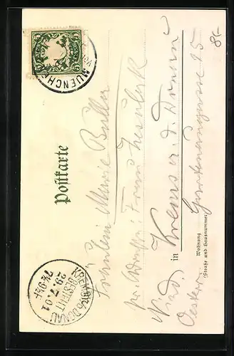 Lithographie München, Partie am Alten Rathaus