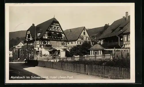 AK Alpirsbach im Schwarzwald, Hotel Löwen-Post