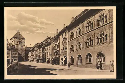 AK Rottweil a. Neckar, Strassenpartie im Höhenort und Solbad