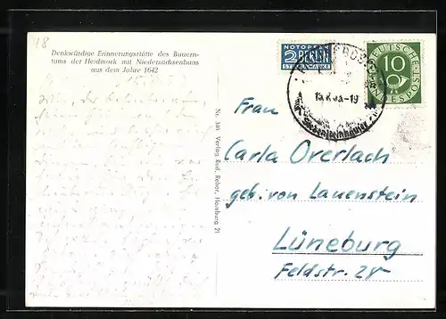 AK Fallingbostel /Lüneburger Heide, Hof der Heidmark