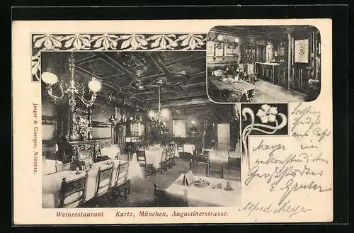 AK München, Weinrestaurant Kurtz in der Augustinerstrasse