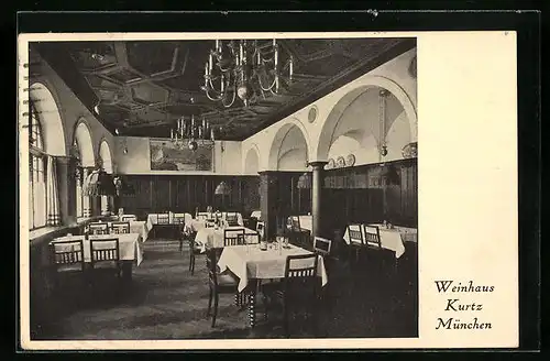 AK München, Weinhaus Kurtz, Inh.: Glara Heilmann, Augustinerstrasse 1