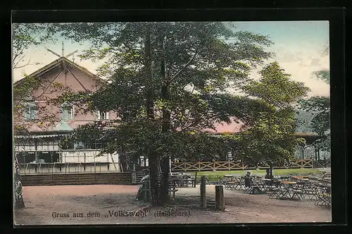 AK Dresden, Gasthaus Volkswohl im Haidepark