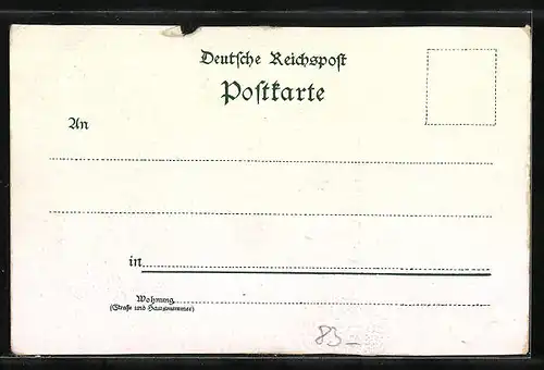 Lithographie Bastei, Ortspartie vor 100 Jähren, Uferpartie, Brücke