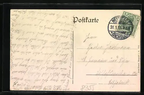 AK Neustadt i. S., Albertstrasse mit Jungen