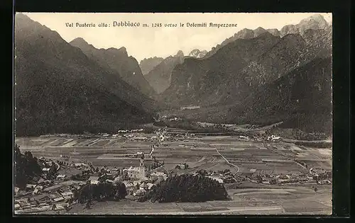 AK Dobbiaco /Val Pusteria alta, Panorama verso le Dolomiti Ampezzane