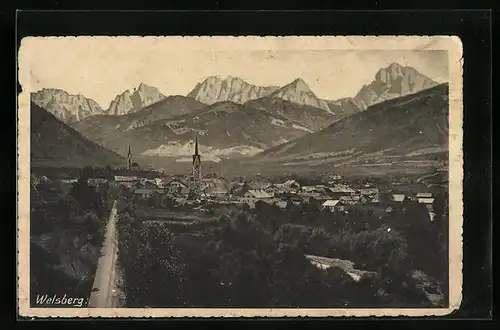 AK Welsberg /Pustertal, Panorama des Ortes