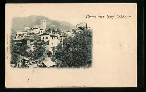 AK Schönna, Ortsansicht aus der Vogelschau
