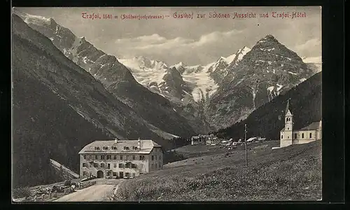 AK Trafoi, Gasthof zur schönen Aussicht, Trafoi-Hotel