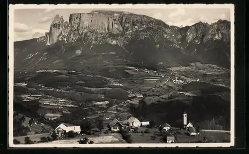 AK Siffian am Ritten bei Bozen, Ortsansicht mit dem Schlern