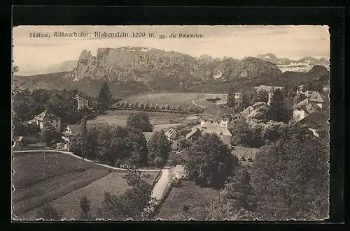 AK Klobenstein, Gegen die Dolomiten, Rittnerbahn