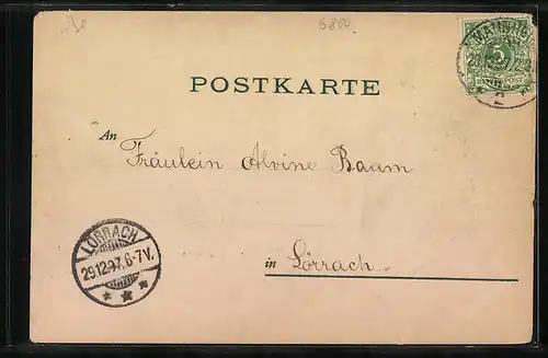 AK Mannheim, Hafenpartie mit Speicher und Segelschiffen, Vollmond