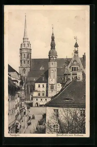 AK Bautzen, Petrikirche und Rathaus