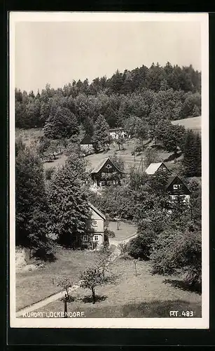 AK Lückendorf, Ortspartie mit waldreicher Umgebung