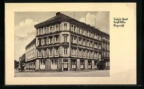 AK Bayreuth, Bahnhof-Hotel Reichs-Adler von der Strasse gesehen