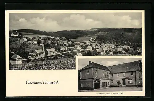 AK Oberkirn /Hunsrück, Pension Peter Heib, Gesamtansicht des Ortes
