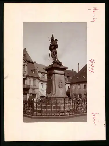 Fotografie Brück & Sohn Meissen, Ansicht Penig, Partie am Kriegerdenkmal