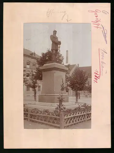 Fotografie Brück & Sohn Meissen, Ansicht Groitzsch, Bismarck - Denkmal