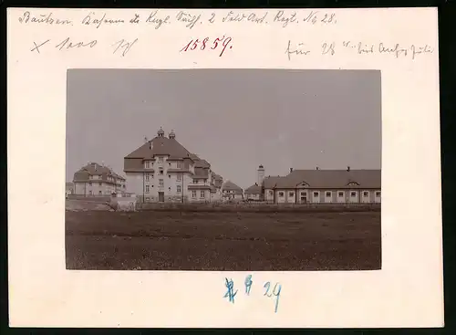 Fotografie Brück & Sohn Meissen, Ansicht Bautzen, Kaserne des 2. Feld-Artillerie-Regiments Nr. 28