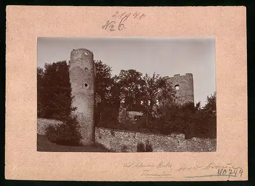 Fotografie Brück & Sohn Meissen, Ansicht Frauenstein i. Erzg., Partie an der Ruine