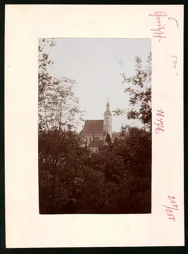 Fotografie Brück & Sohn Meissen, Ansicht Groitzsch, Blick nach der Stadtkirche